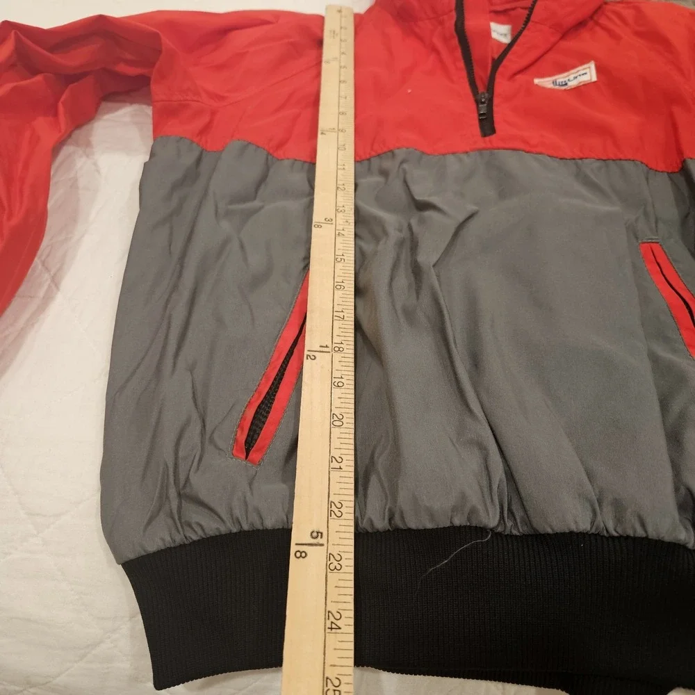 Vtg 90s Lift-Line  L Windbreaker 1/4 Zip Pullover Shell Jacket  STREETWEAR